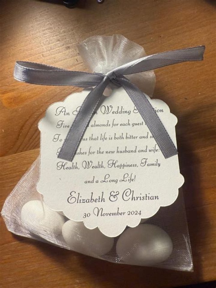 Jordan Almond Wedding and Party Flower Favors, Tags, Boxes — Blessed Celebration