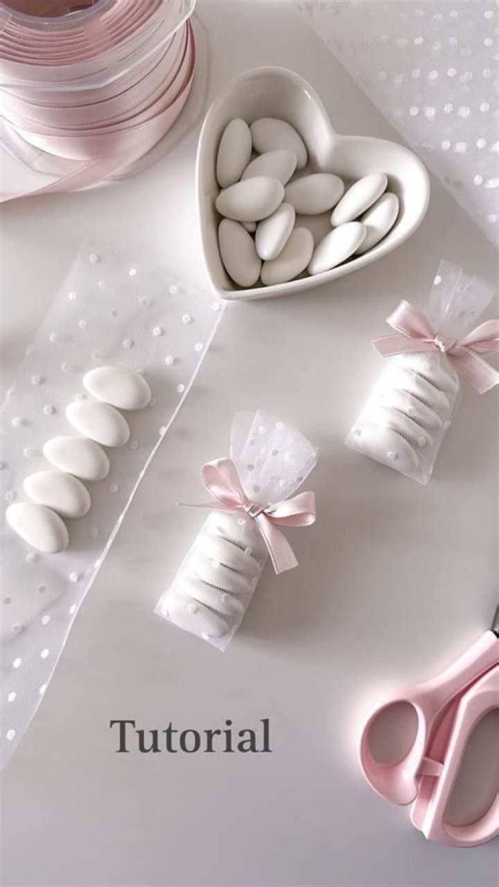 Satin Pouch and Tulle Wedding Bomboniera — Blessed Celebration